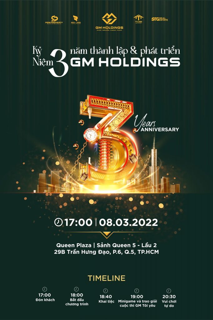 Kỷ niệm 3 năm thành lập & phát triển GM Holdings